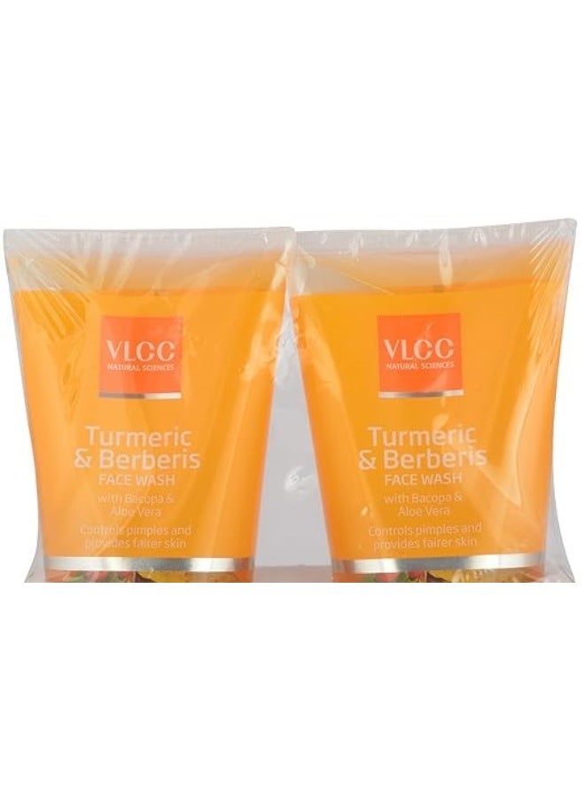 VLCC Face Wash - Turmeric and Berberis, (1+1) x150ml Tube - Image 3